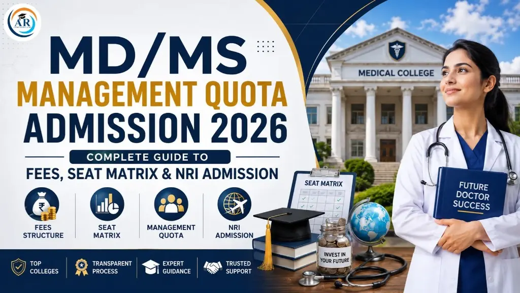 MD/MS Management Quota Admission 2026: Complete Guide to Fees, Seat Matrix & NRI Admission